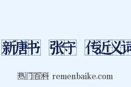 新唐书·张守珪传近义词是什么意思的图片